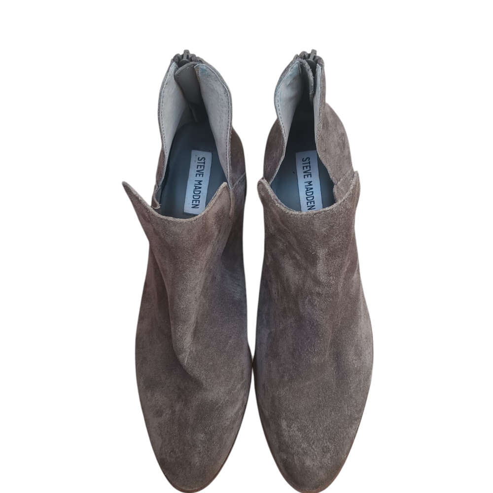 Steve Madden Gray Suede Ankle Boots